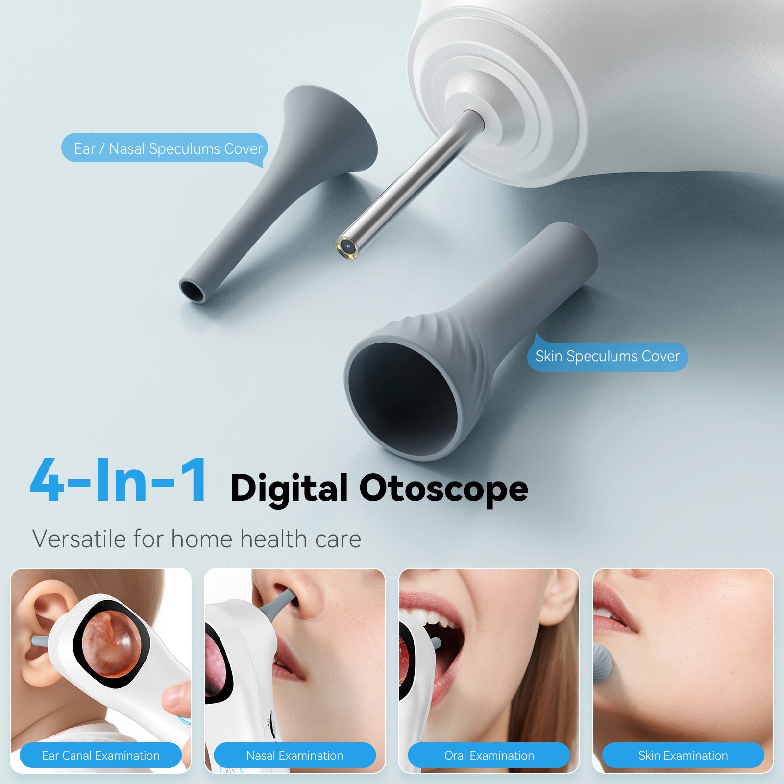 Visual laryngoscope nasal mirror