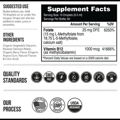 Vitamin B12 Methylfolate Drops