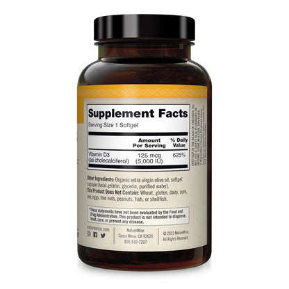 Vitamin D3 Capsules Dietary Supplement