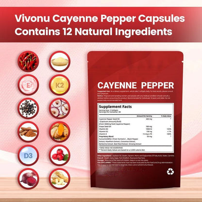 Vitamin D3 K2 Cayenne Pepper Capsules