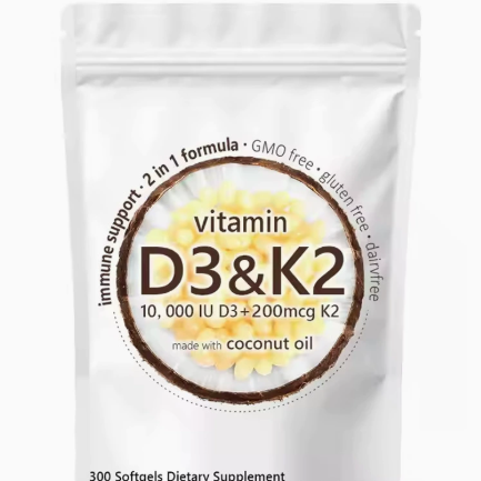 Vitamin D3 K2 Dietary Supplement Capsules