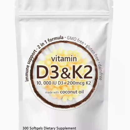 Vitamin D3 K2 Dietary Supplement Capsules
