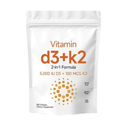 Vitamin D3+K2 Soft Capsules 180 Count