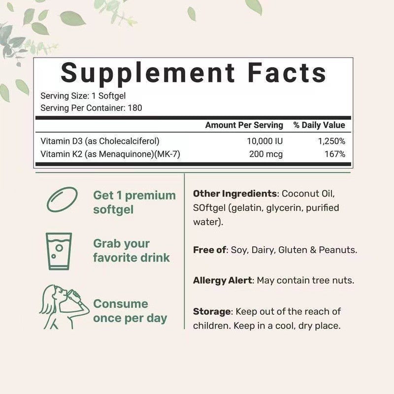 Vitamin D3 K2 Softgels