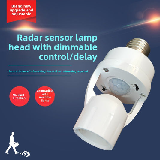 Voice-controlled lamp holder screw type