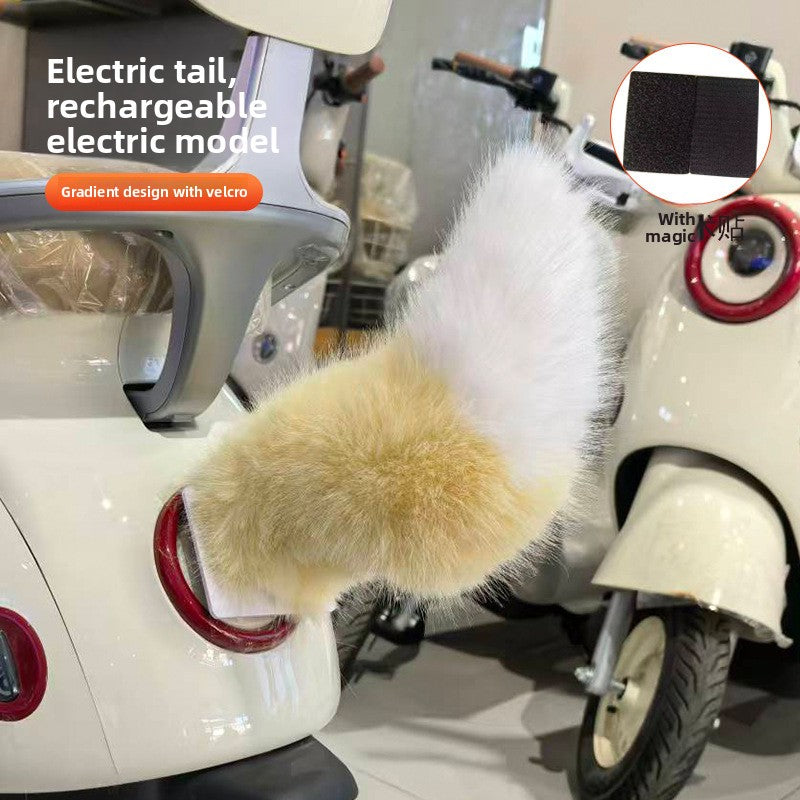 Voice Controlled Moving Car Plush Tail Decoration