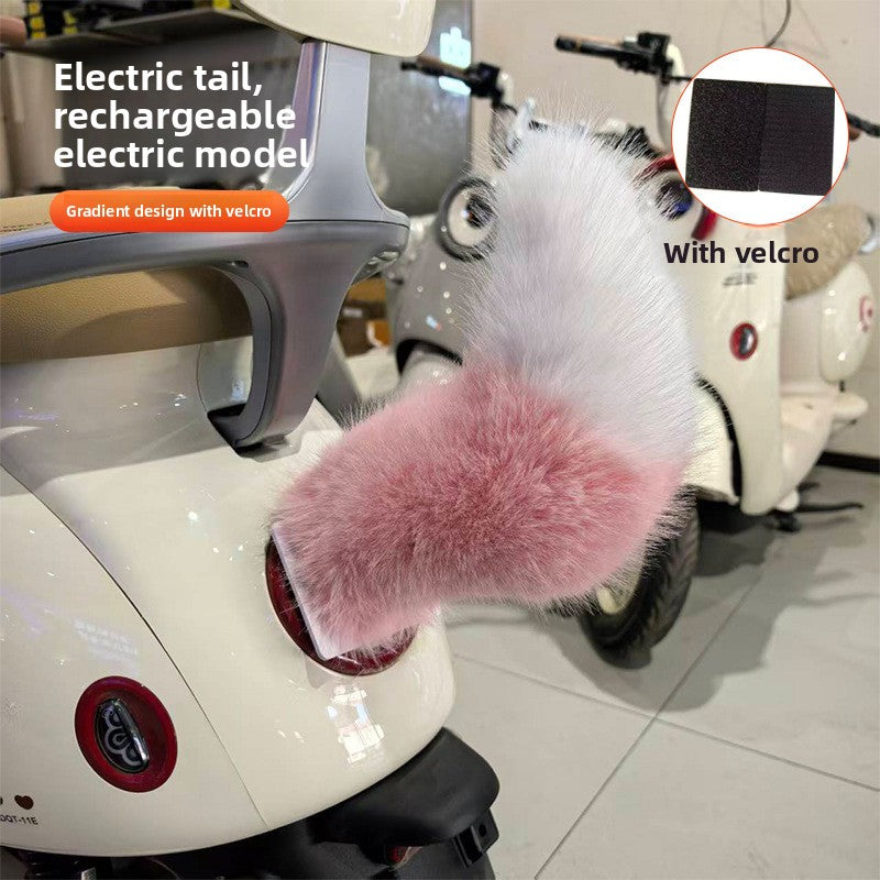 Voice Controlled Moving Car Plush Tail Decoration