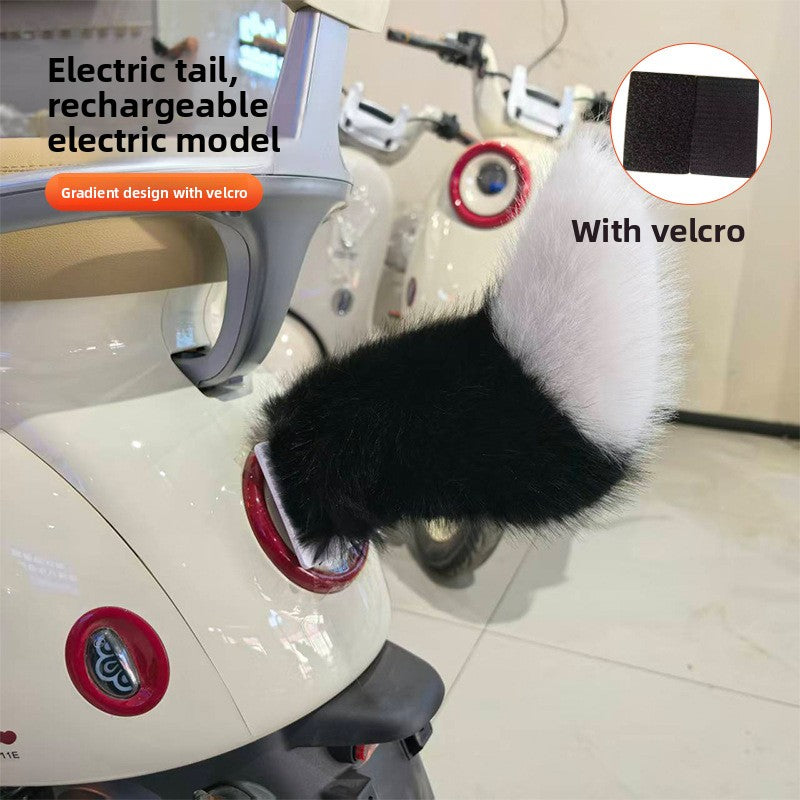 Voice Controlled Moving Car Plush Tail Decoration