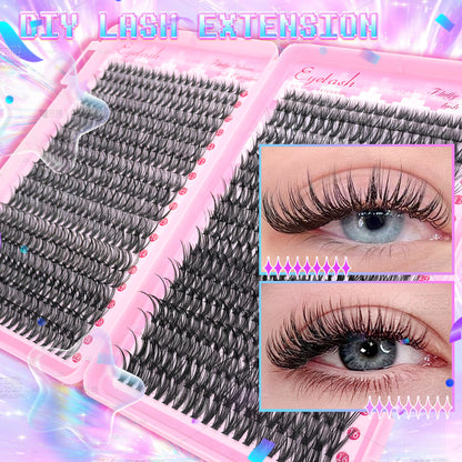Voluminous and curled false eyelashes