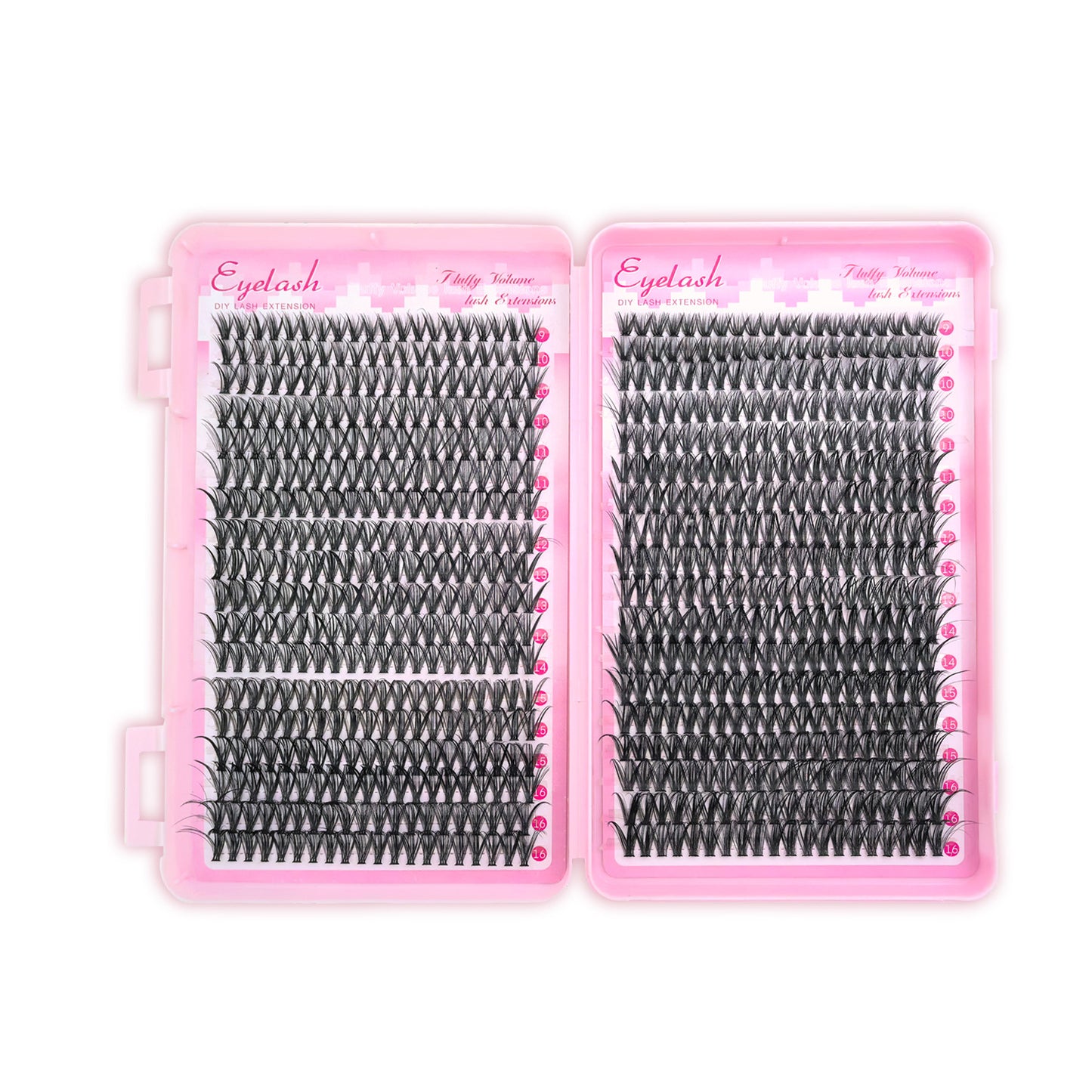 Voluminous and curled false eyelashes