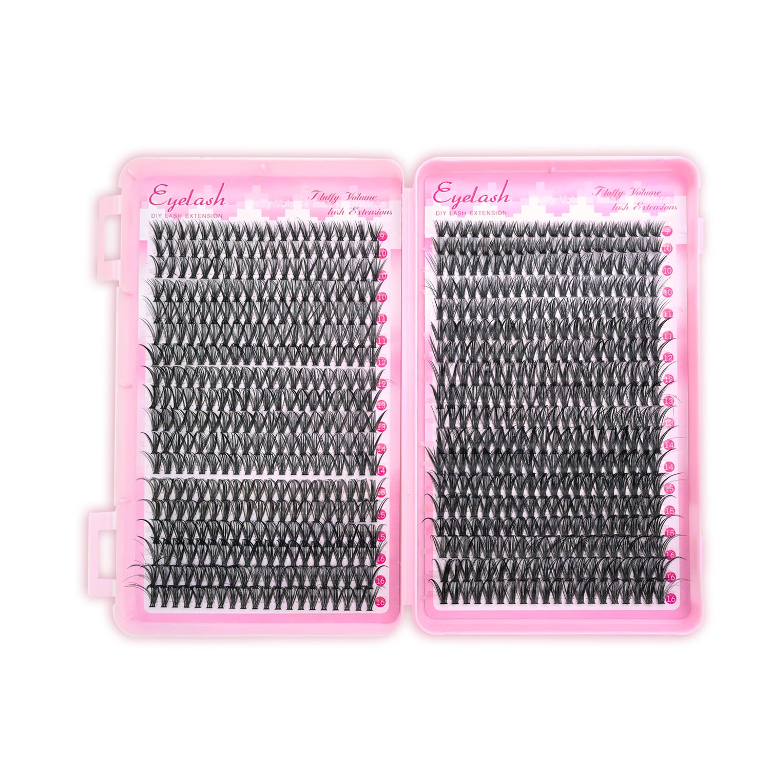 Voluminous and curled false eyelashes