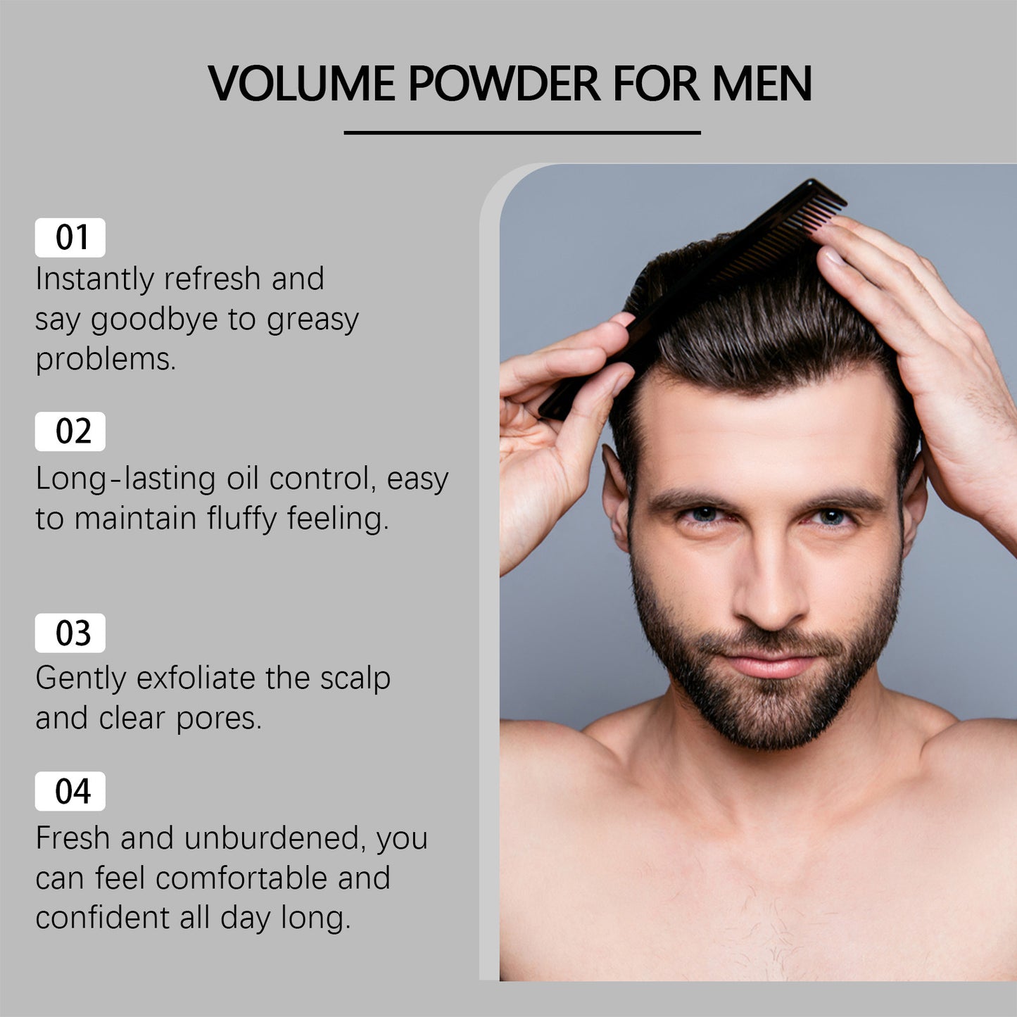 Volumizing Hair Styling Powder with Oil Control