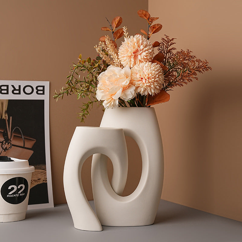 Wabi-Sabi Ceramic Vase for Home Decor