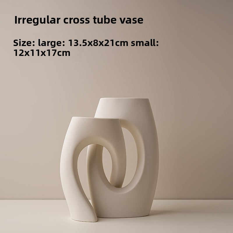 Wabi-Sabi Ceramic Vase for Home Decor