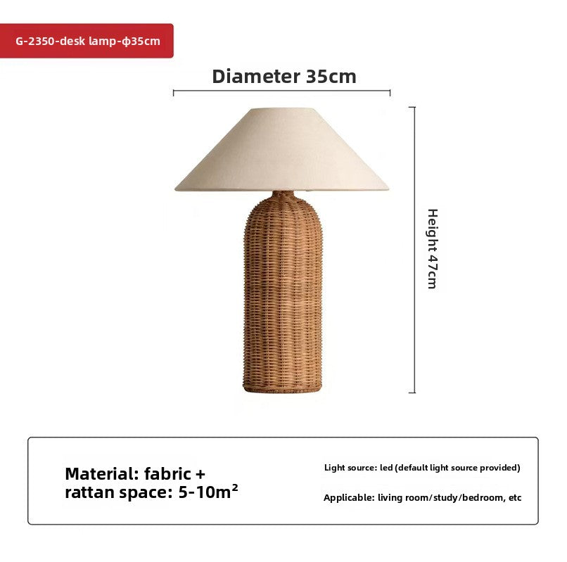 Wabi-Sabi Style Bedside Table Lamp