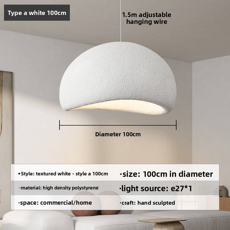 Wabi-sabi style cream living room chandelier