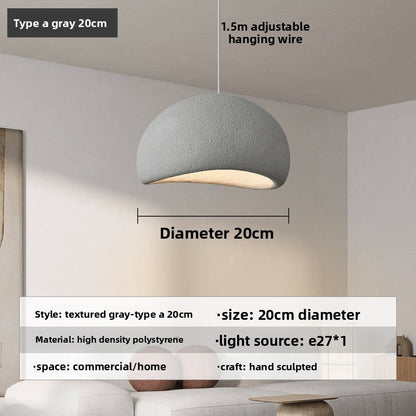 Wabi-sabi style cream living room chandelier