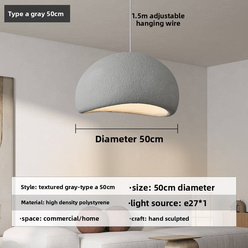 Wabi-sabi style cream living room chandelier