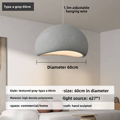 Wabi-sabi style cream living room chandelier