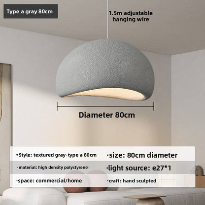 Wabi-sabi style cream living room chandelier