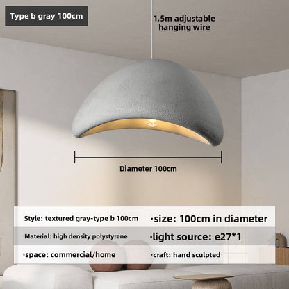 Wabi-sabi style cream living room chandelier