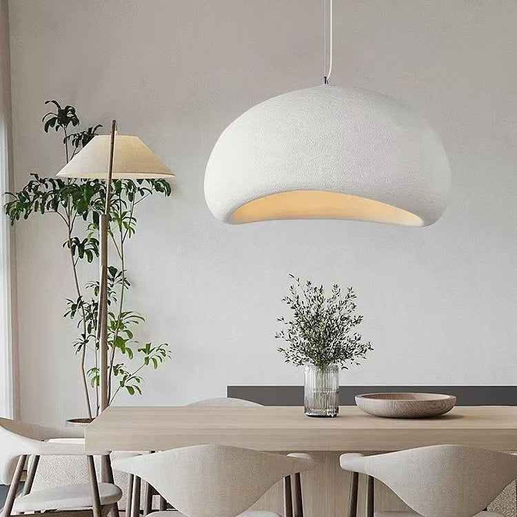 Wabi-sabi style cream living room chandelier