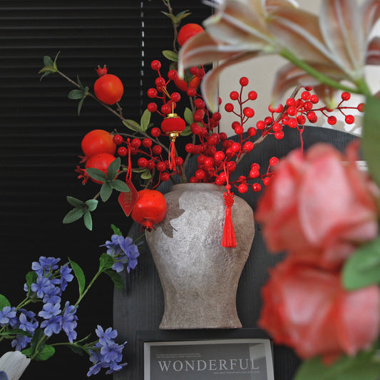 Wabi-Sabi Style Handmade Ceramic Flower Vase