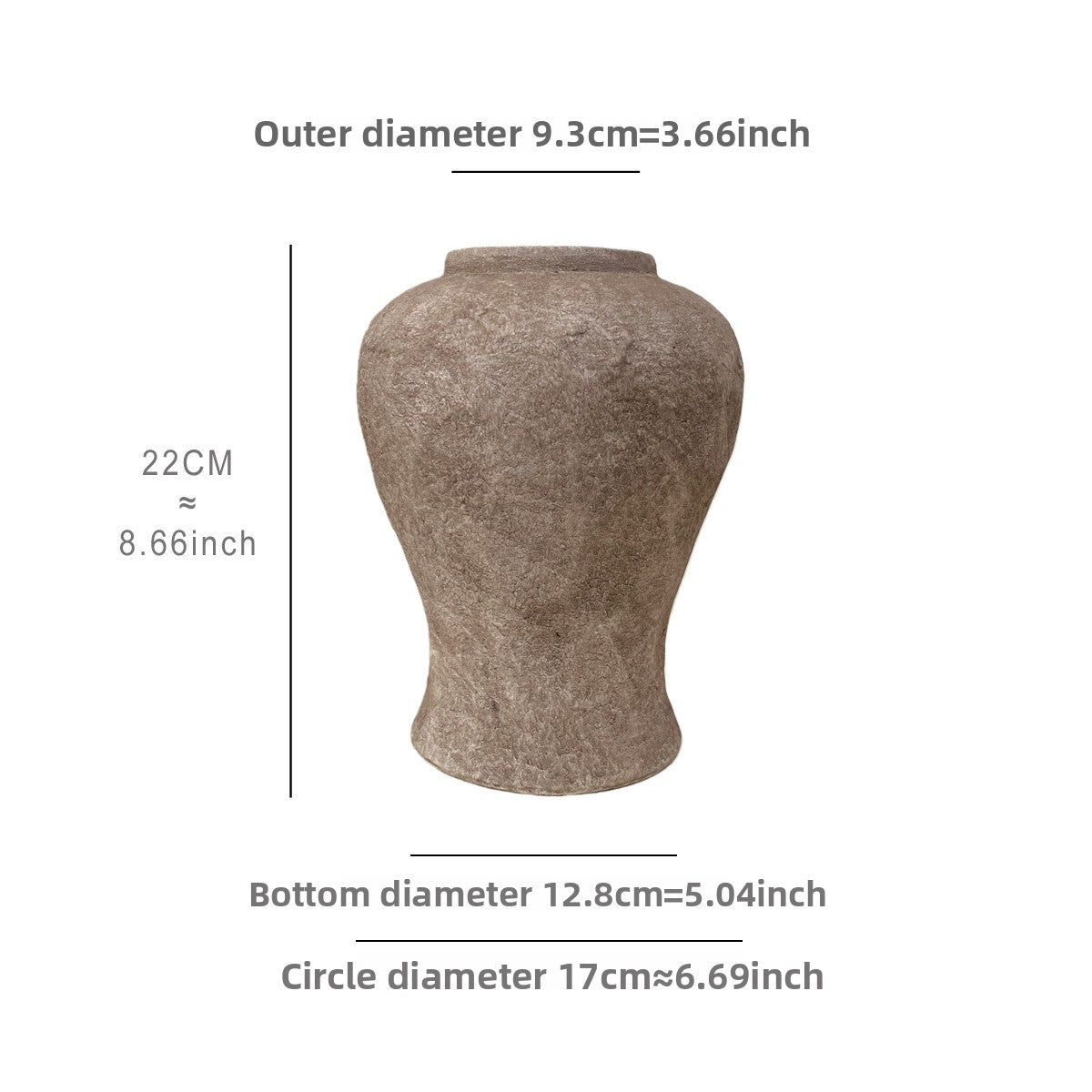 Wabi-Sabi Style Handmade Ceramic Flower Vase