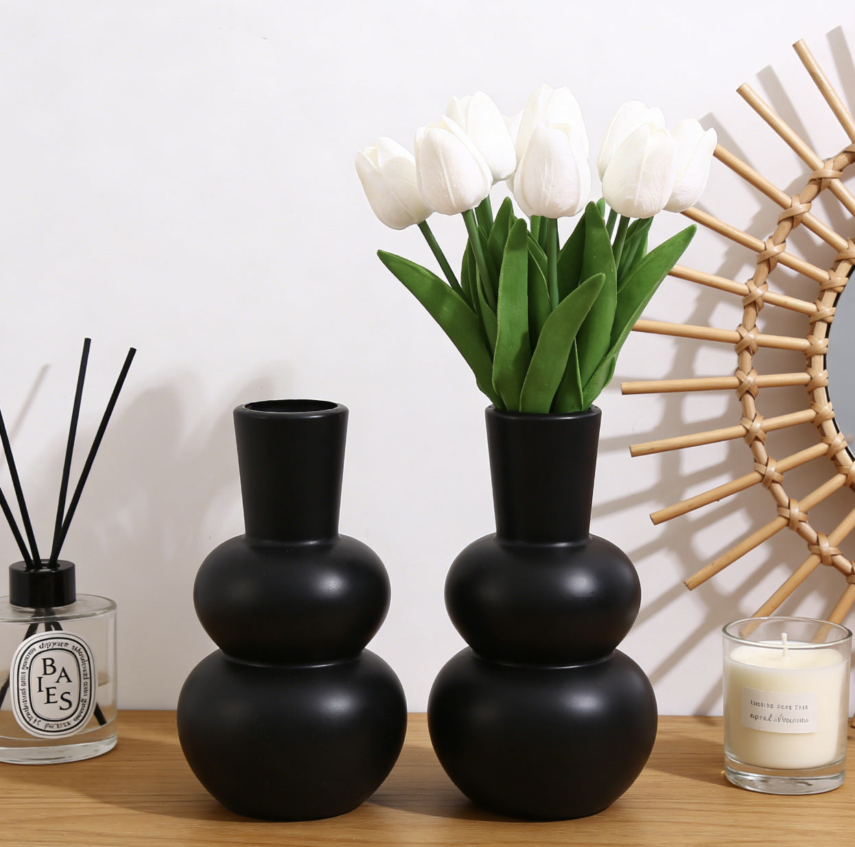 Wabi-Sabi Style Plastic Vase for Home Decor