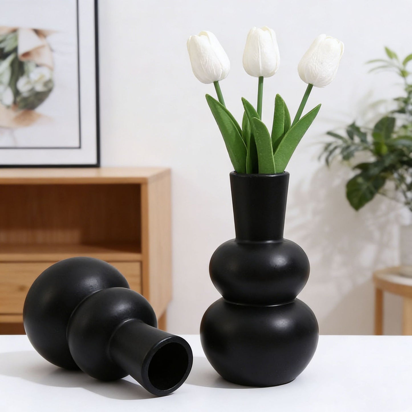 Wabi-Sabi Style Plastic Vase for Home Decor