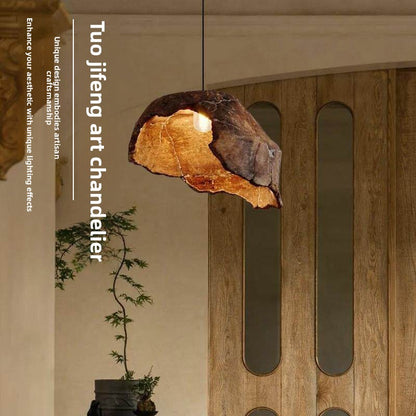 Wabi-Sabi Style Resin Pendant Light