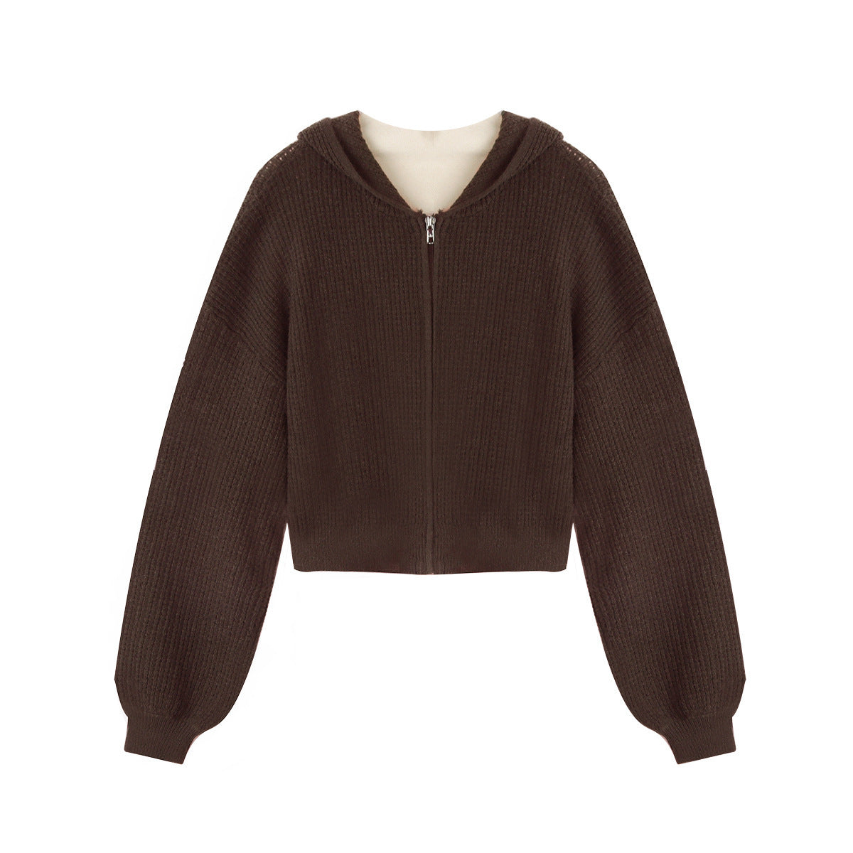 Waffle Knit Zip-Up Hoodie and Pants Set