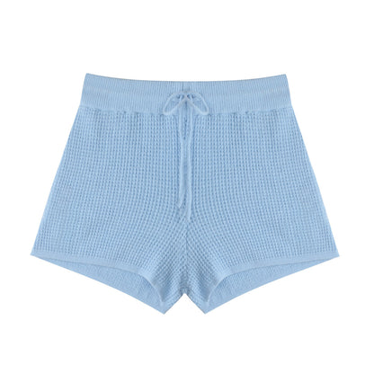 Waffle Knit Zip-Up Hoodie and Pants Set