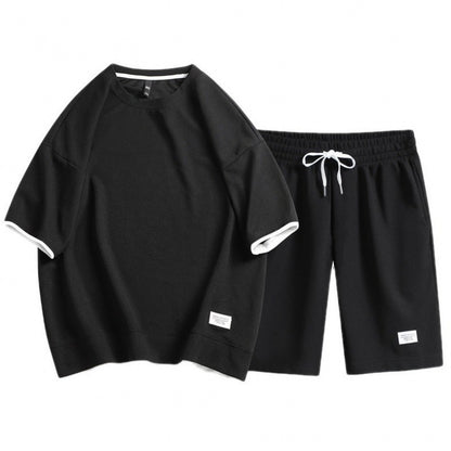 Waffle Short-Sleeved Sports Suit Men's