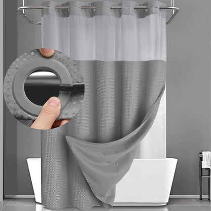 Waffle shower curtain