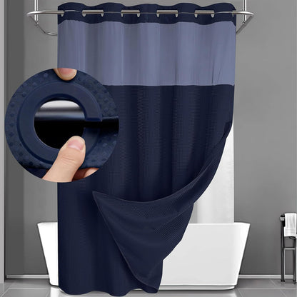 Waffle shower curtain