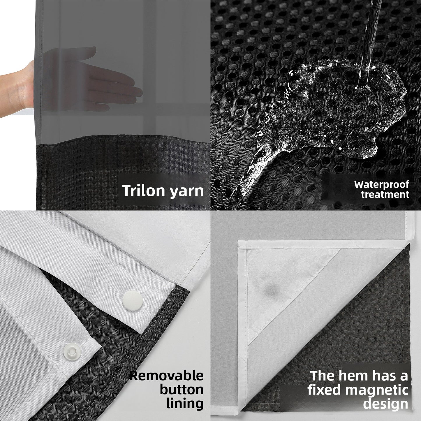 Waffle shower curtain