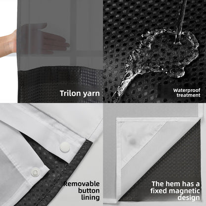 Waffle shower curtain