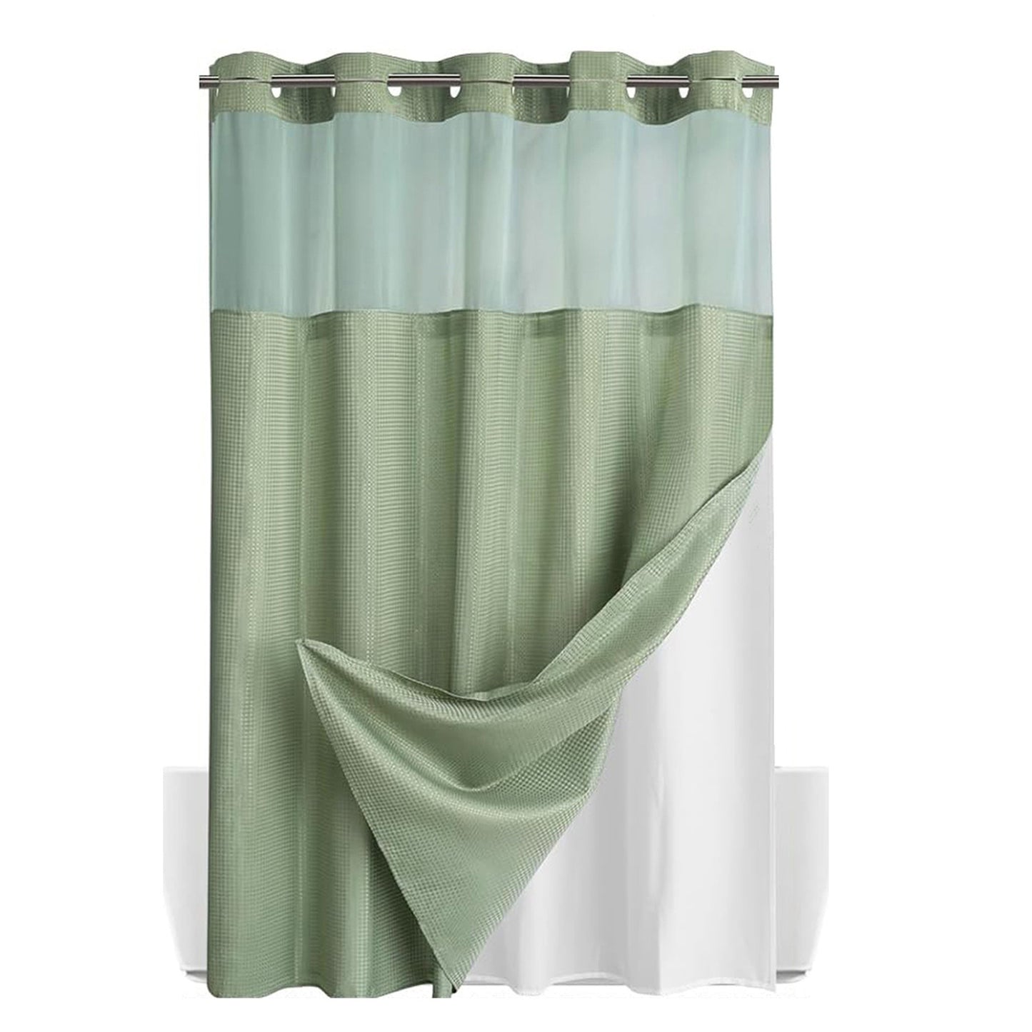 Waffle shower curtain