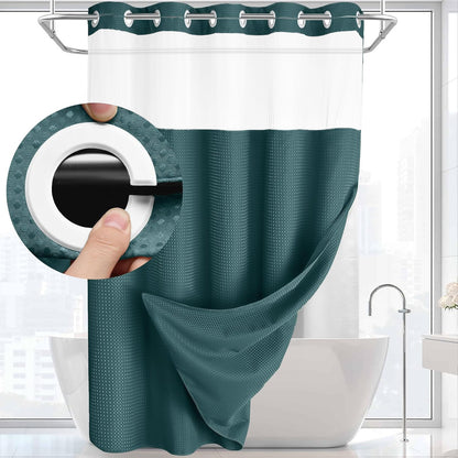 Waffle shower curtain