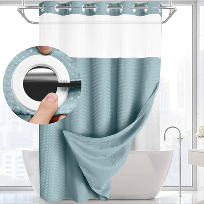 Waffle shower curtain