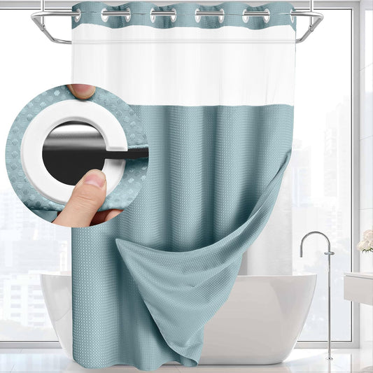 Waffle shower curtain