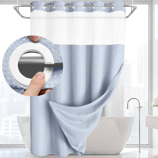 Waffle shower curtain