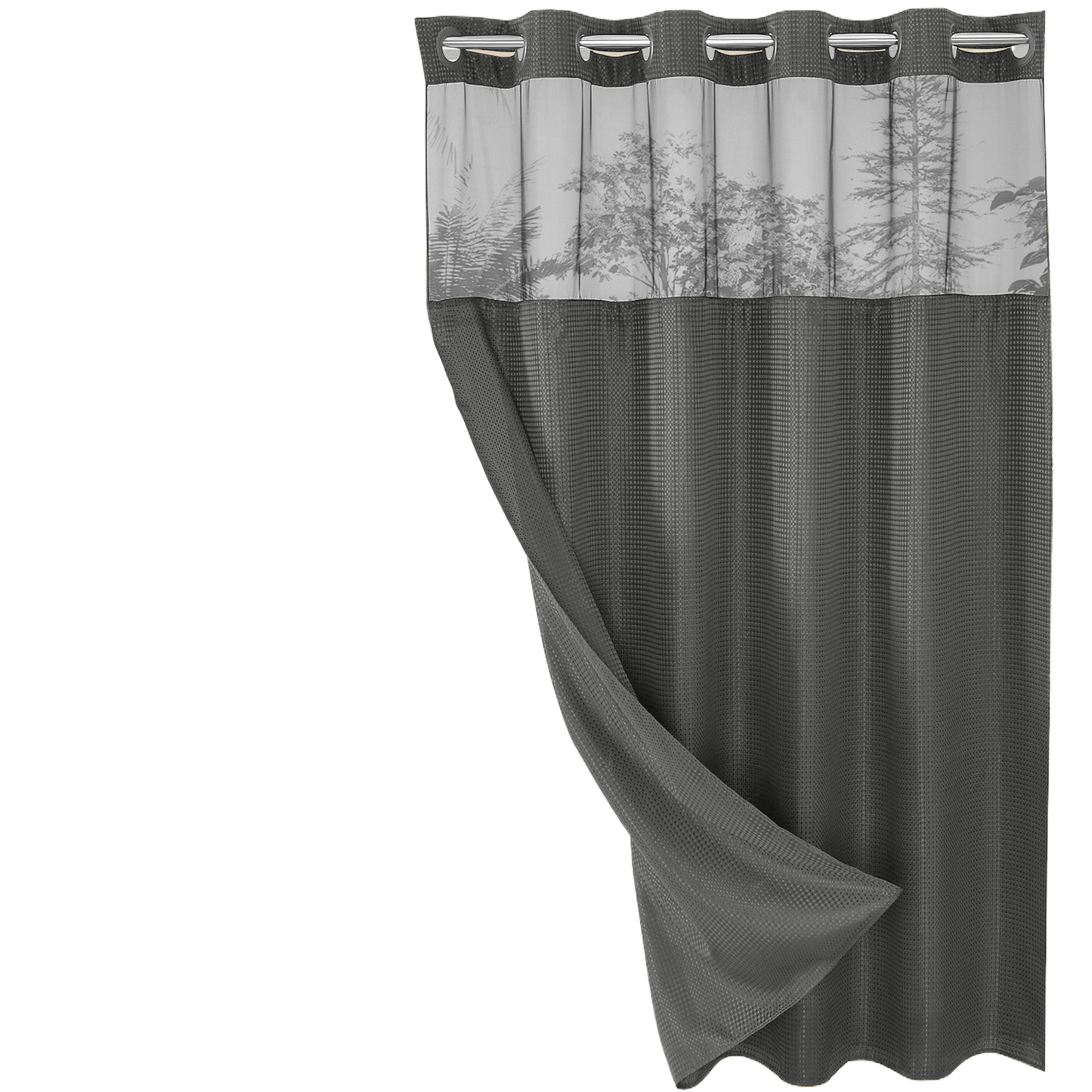 Waffle shower curtain