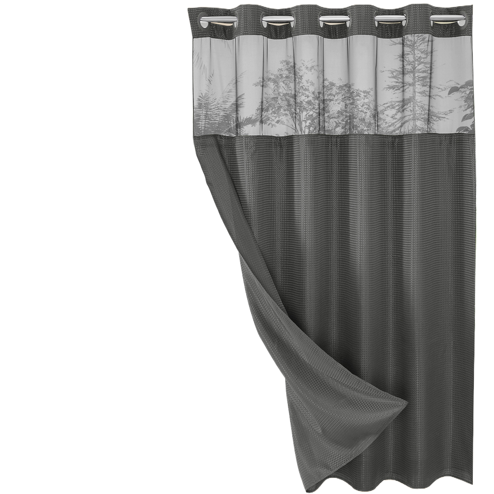 Waffle shower curtain