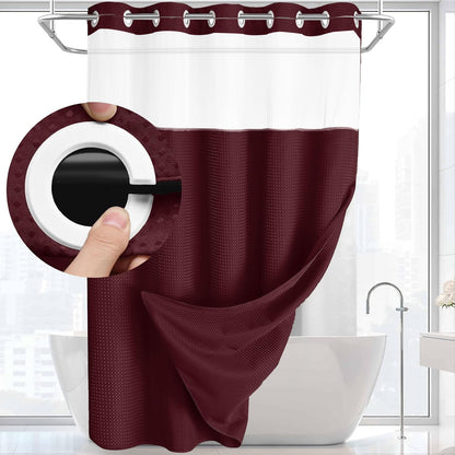 Waffle shower curtain