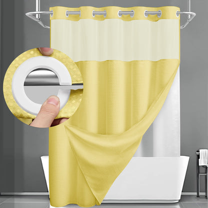 Waffle shower curtain