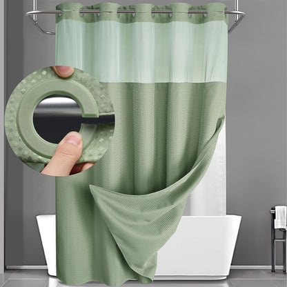 Waffle shower curtain
