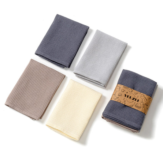 Waffle Weave Cotton Tea Towels, Kitchen Cleaning Cloths