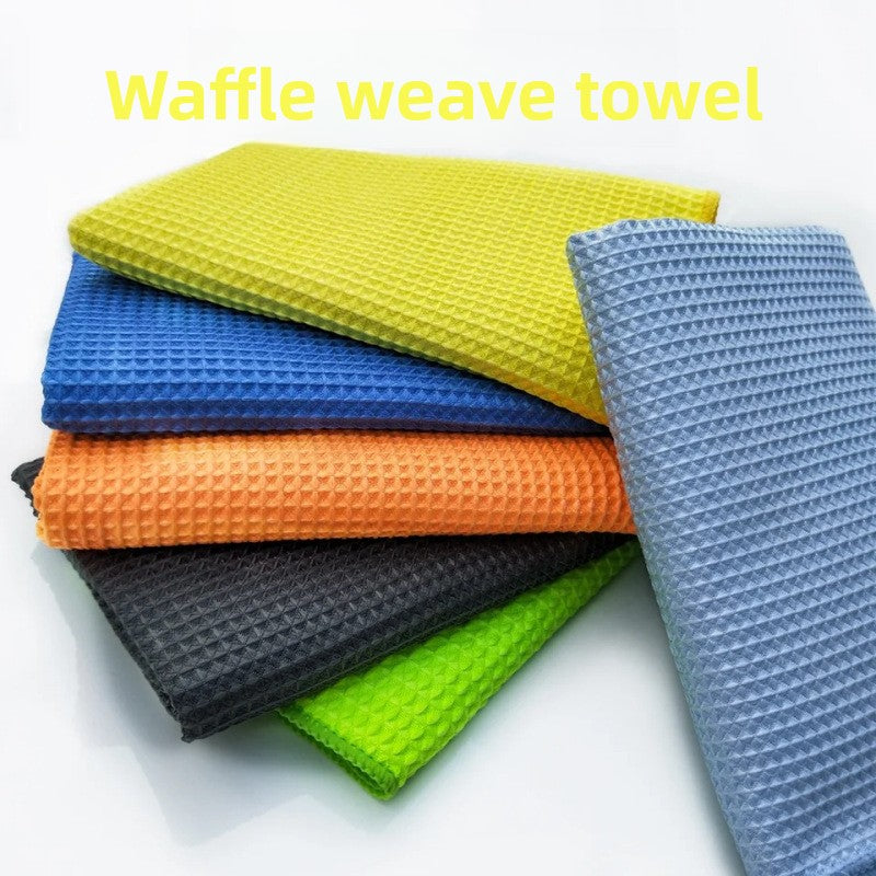 Waffle Weave Microfiber Cleaning Towel for Car and Home